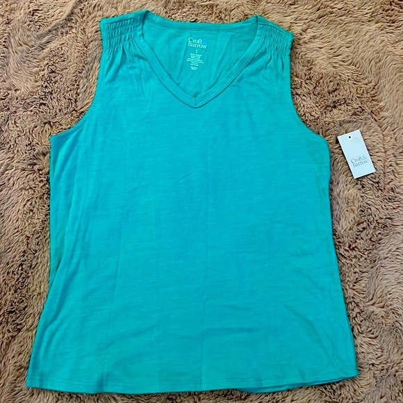 croft & barrow Tops - Croft & Barrow peacock green aquamarine sleeveless women’s shirt small top NWT​
